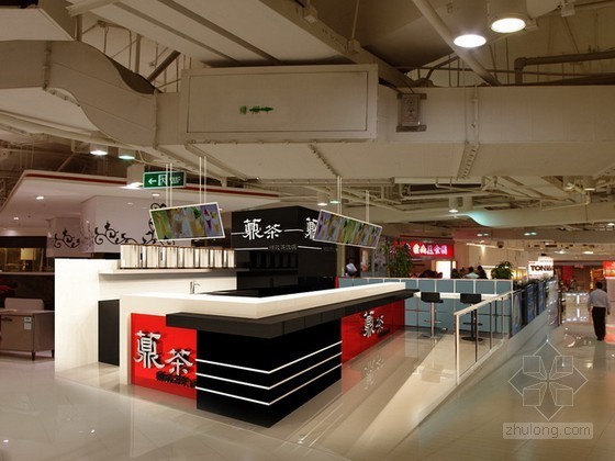 根雕茶台模型下载资料下载-茶饮店面3d模型下载