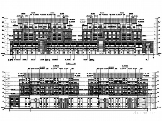 商业网点住宅资料下载-7600平六层底部两层商业网点住宅结构施工图（含建筑图）