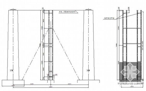 特大桥工程48m节段梁拼装施工方案（146页 附架桥机资料）-TP48节段拼装架桥机安装膺架图