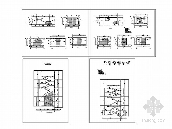 万达大型商场结构图资料下载-大型商场全套楼梯建筑及结构图