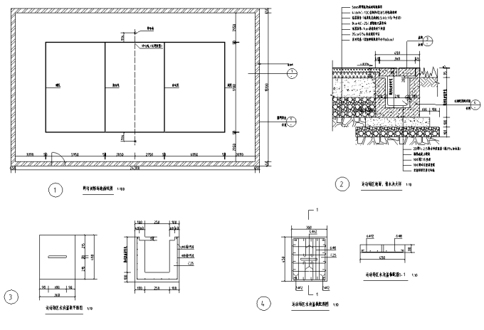 屋顶网球场施工图资料下载-网球场设计施工图