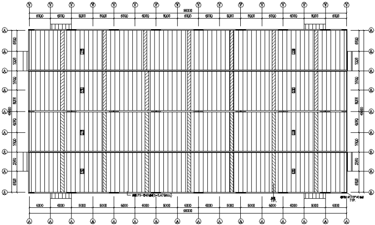 钢结构墙面檩条布置资料下载-食品公司门式刚架钢结构厂房施工图（CAD，13张）