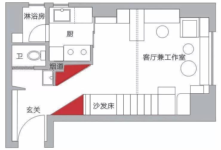 这个30平米的小房子， 榨干了房间里所有可利用面积_7