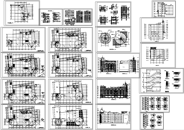 海城商厦现代多层商业建筑设计施工图CAD-现代多层海城商厦建筑设计施工图