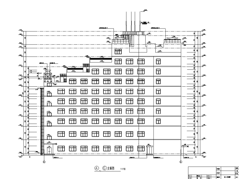 高层幕墙构造设计施工图资料下载-现代高层宾馆酒店建筑设计施工图CAD