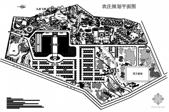 室外健身设计图资料下载-某农庄景观规划设计图