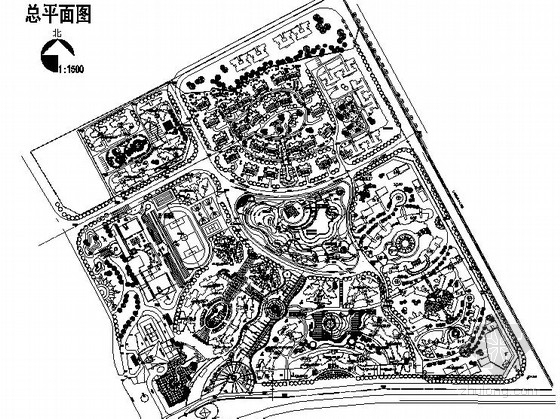 植物组团cad施工图资料下载-[重庆]居住区组团绿地景观工程施工图