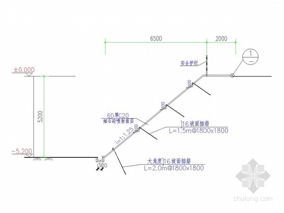 基坑支护形式之土钉墙支护资料下载-[安徽]基坑土钉墙支护施工图