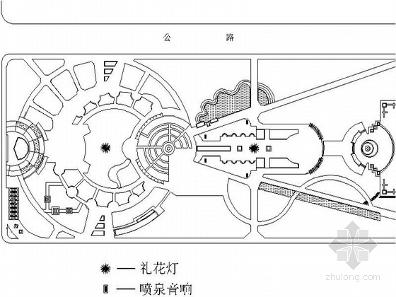 某地综合广场景观绿化设计图-施工详图 