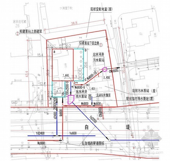 一级泵站工艺图资料下载-[天津]污水泵站深基坑开挖支护施工方案