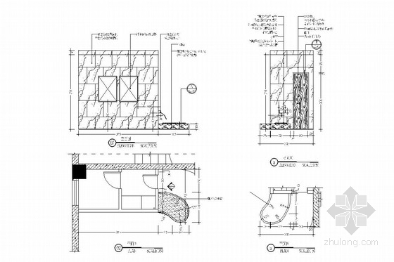 [福建]家居体验馆内部茶文化及情景区施工图（含效果图）-[福建]家居体验馆内部茶文化及情景区施工图 立面图 