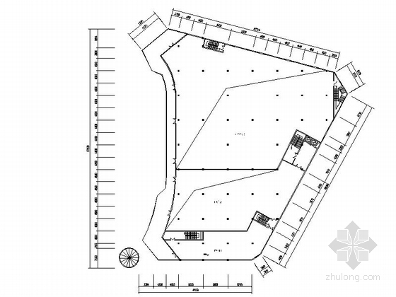 贴瓦屋面高层单公寓建筑施工图- 贴瓦屋面高层单公寓建筑平面图