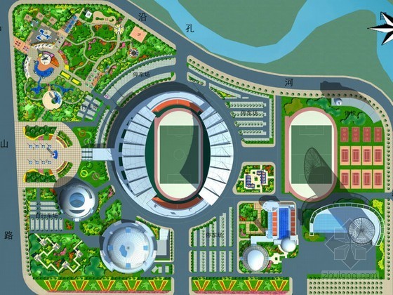 体育广场景观设计资料下载-[新余]广场景观设计方案