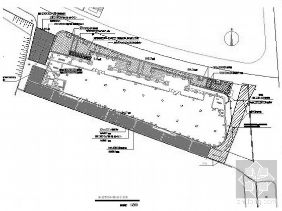 园林工程放线图资料下载-某小区超市园林工程竣工图