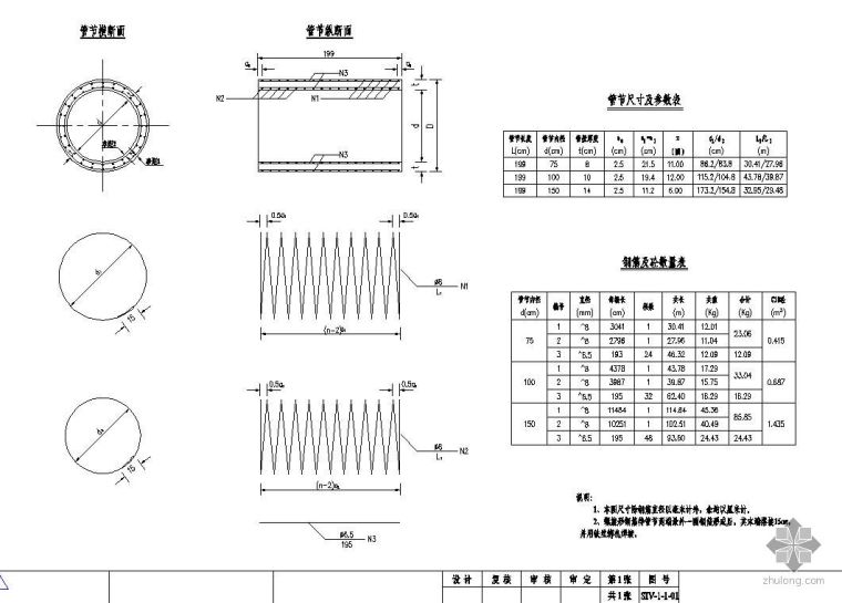 圆管涵设计施工图资料下载-圆管涵管节标准图