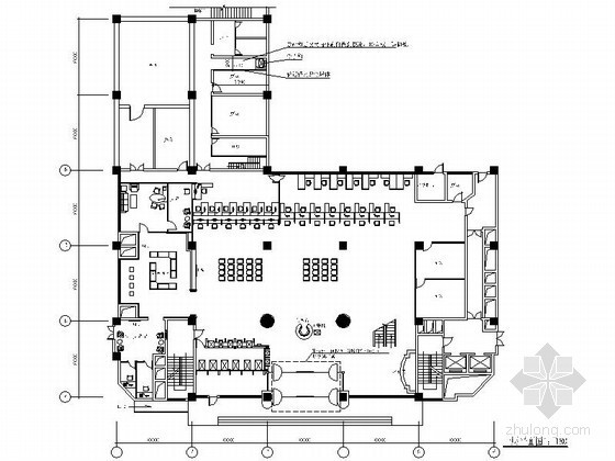 工商银行建筑设计效果图资料下载-某双层工商银行室内改造装修图