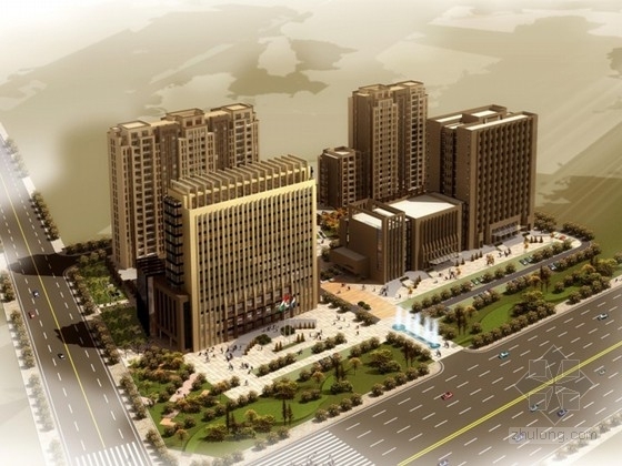办公公寓综合体方案资料下载-[山东]某14层办公综合体建筑方案文本