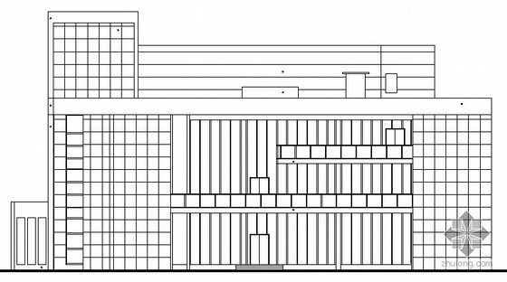 三层办公住宅两用施工图资料下载-某三层大型办公展馆建筑施工图