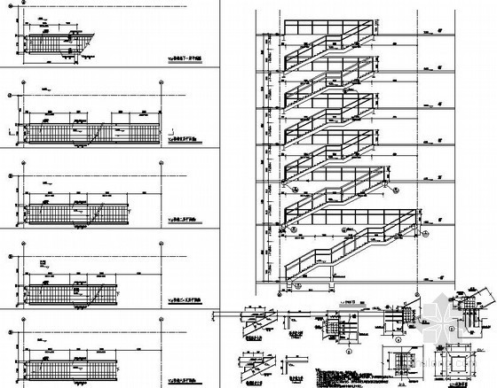 某办公楼楼梯构造设计资料下载-某办公楼钢楼梯构造详图