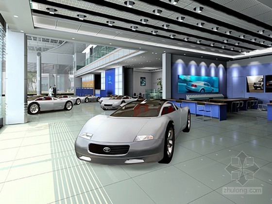 汽车展厅修理车间资料下载-汽车展厅3D模型下载
