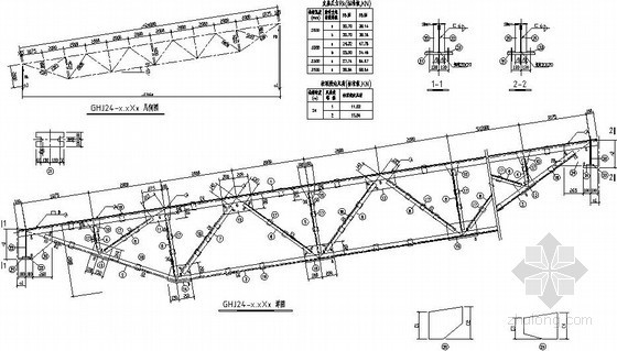 钢桁架带式输送机栈桥结构施工图资料下载-[设计院编制]钢桁架图集