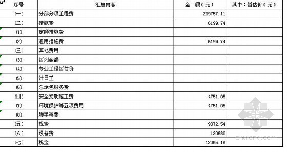 弱电系统预算书资料下载-黑龙江某小区智能化弱电系统工程清单概算书（2010年）