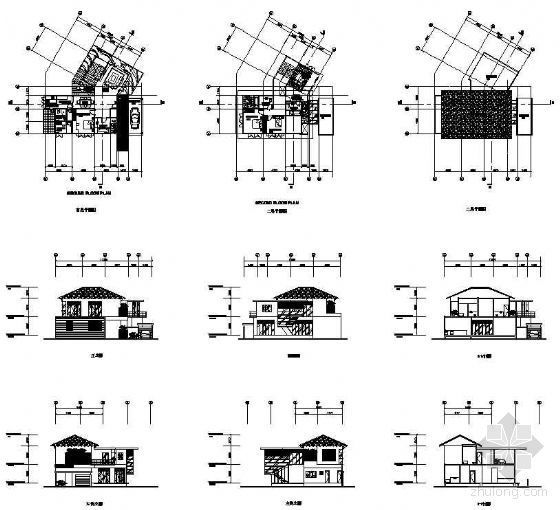 某二层现代别墅建筑方案（二）-4