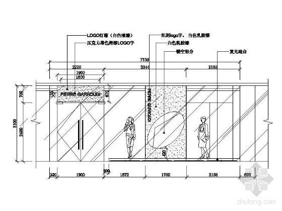 100平面服装店铺cad资料下载-服装店立面