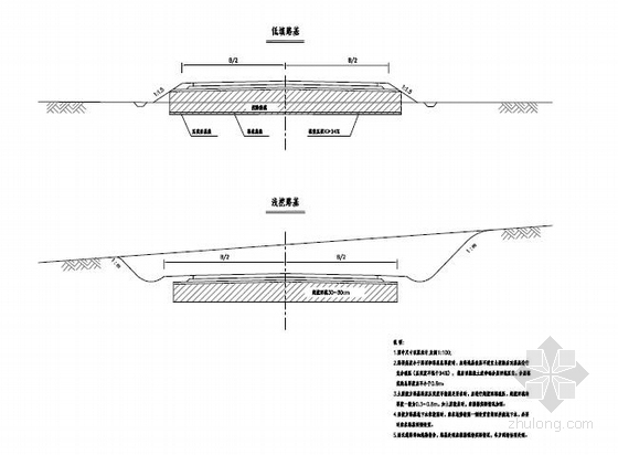 跨河大桥接线道路工程施工图设计222张（含管线照明景观绿化）-低填浅挖路基处理设计图