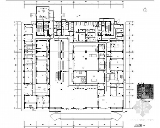 [山东]三甲医院一类高层综合建筑电气设计全套图纸92张-弱电平面图 