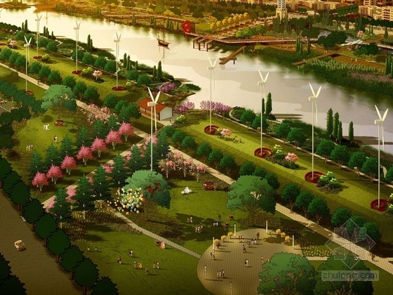 自然游憩地步道资料下载-[江苏]生态游憩型滨河景观带规划设计方案