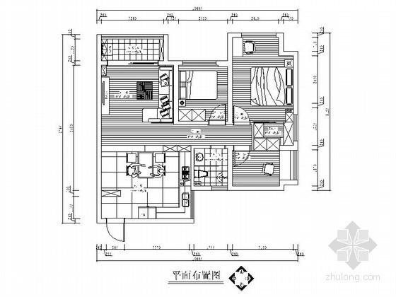 室内设计住宅两室一厅资料下载-[长沙]某三室两厅室内设计装修图