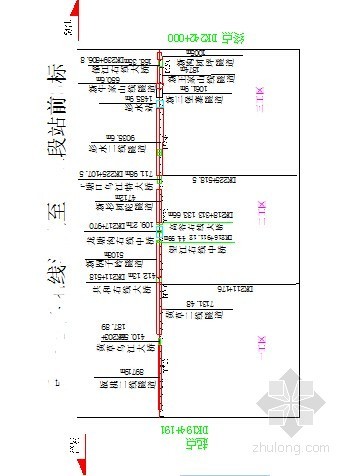 [四川]瓦斯岩爆不良地质区47km铁路站前工程总承包技术标366页（路桥涵隧轨道）-施工区段划分示意图 