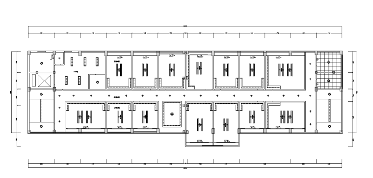 [山西]某高档中餐厅室内设计施工图-二层天花图