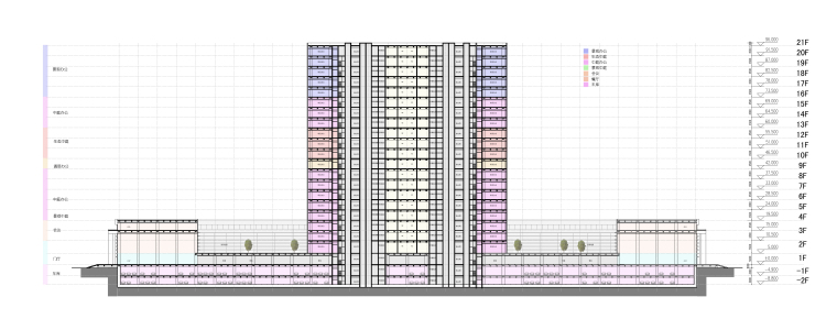 [甘肃]兰州行政中心建筑设计方案文本（CAD+SU+文本）-单体-剖面1