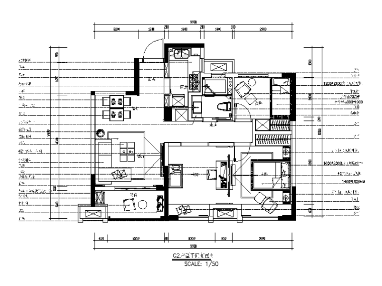 多套高层样板房设计效果图资料下载-现代样板房CAD施工图（含效果图）