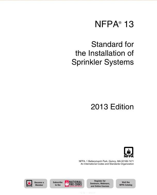 喷水灭火系统安装标准资料下载-高手进阶：NFPA-13-2013_喷水灭火系统安装标准