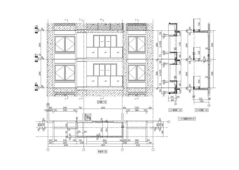 8层预制装配式钢混住宅楼结构施工图2015-平立剖面图