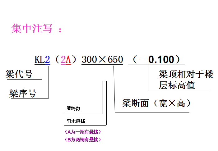 混凝土结构施工图平面整体表示方法-施工图集中标注图解