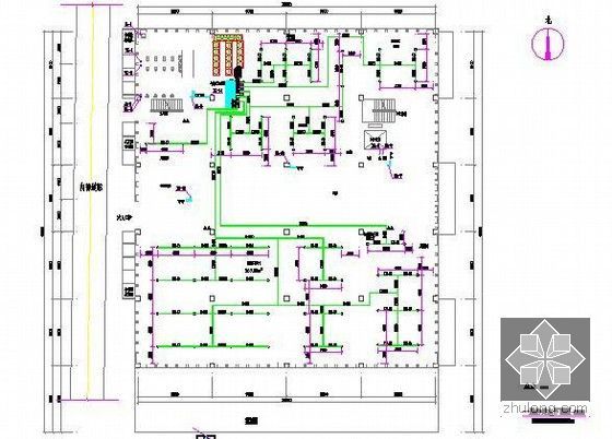 [湖南]知名国企综合业务用房建筑安装工程预算书(含施工图纸 招标文件)-一层给排水平面图