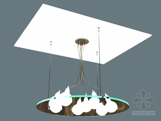 金属造型系列吊灯资料下载-造型吊灯3D模型下载
