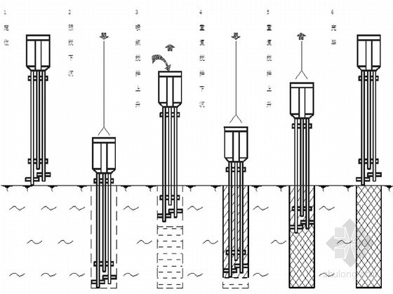 [山东]大厦深基坑排桩支护及搅拌桩止水帷幕施工方案-施工工艺流程图 