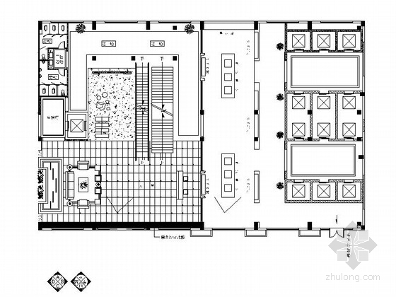 办公空间模型及效果图资料下载-[嘉兴]某企业办公楼大堂及展厅室内装修图（含效果图）