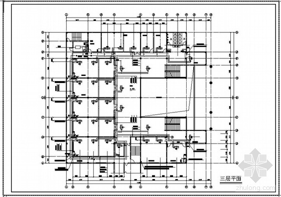 商场综合大楼平面图资料下载-法院审判大楼空调平面图