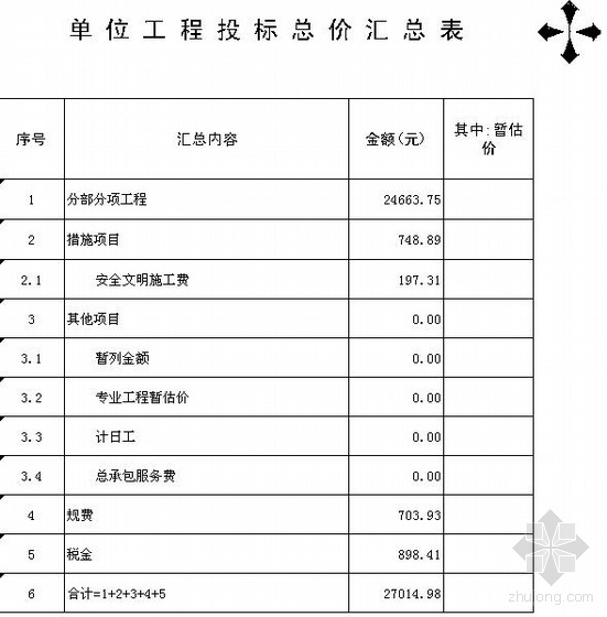 江苏无锡某酒店样板房装饰工程报价书（2009年）- 