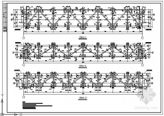 钢吊车梁制动板资料下载-某吊车梁制动桁架节点构造详图