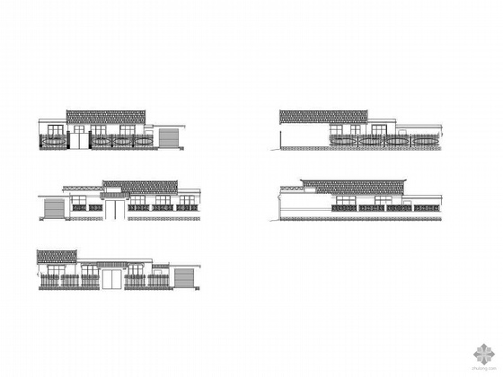 农村一层别墅CAD资料下载-[新农村]五套一层住宅建筑施工图