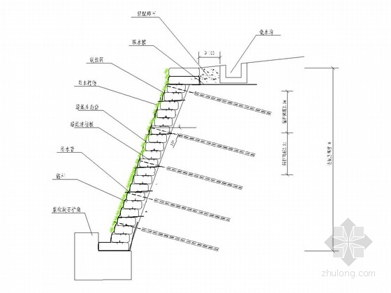 施工图格栅资料下载-边坡绿维生态袋加土工格栅（锚杆）防护施工图