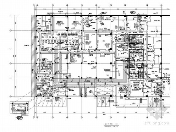 [福建]五星级酒店给排水施工图（生活热水系统、泳池循环水系统）-消火栓平面图 