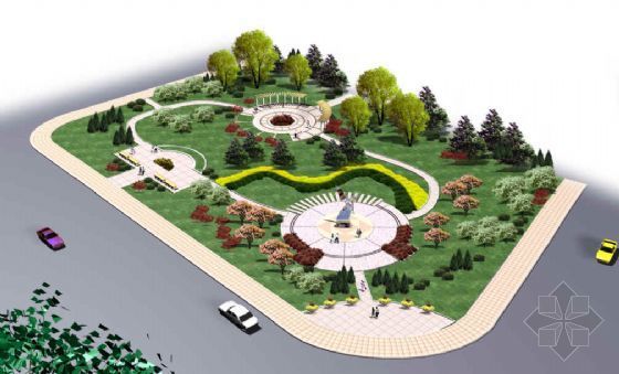 景观广场CAD下载资料下载-某休闲广场景观方案